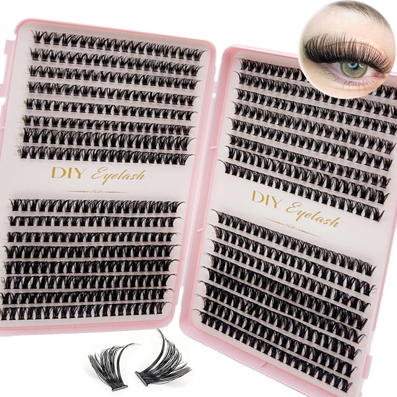 640pcs DIY Personal Lashes 40P - Eyelash Extension Wispy Look ulasan dan harga