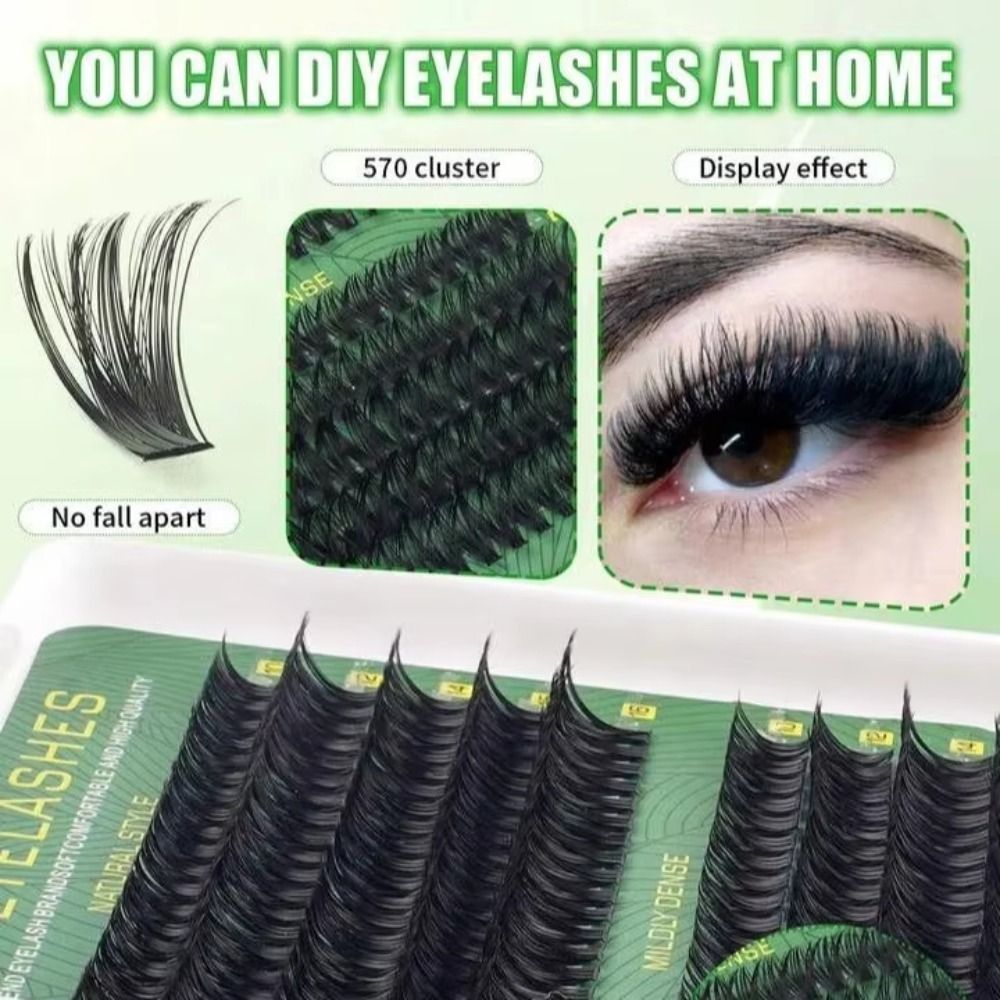 Natural Look False Eyelashes B - Eyelash Extension Wispy Look ulasan dan harga