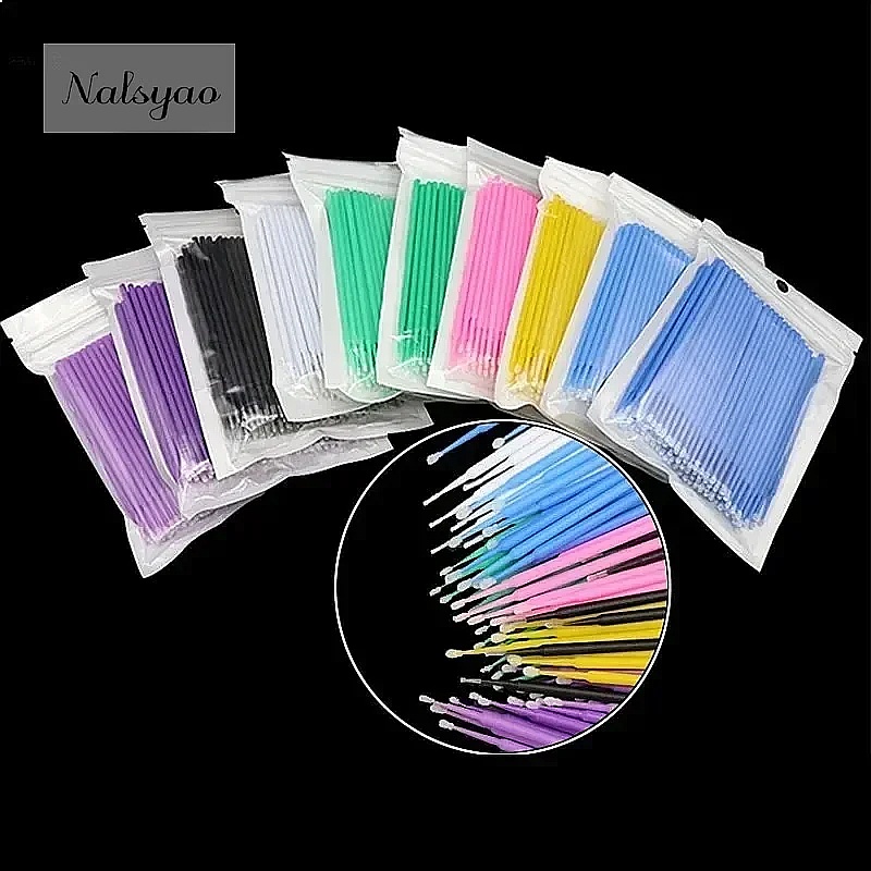 100Pcs Micro Cotton Swab Eyela - Eyelash Extension Cleaning ulasan dan harga