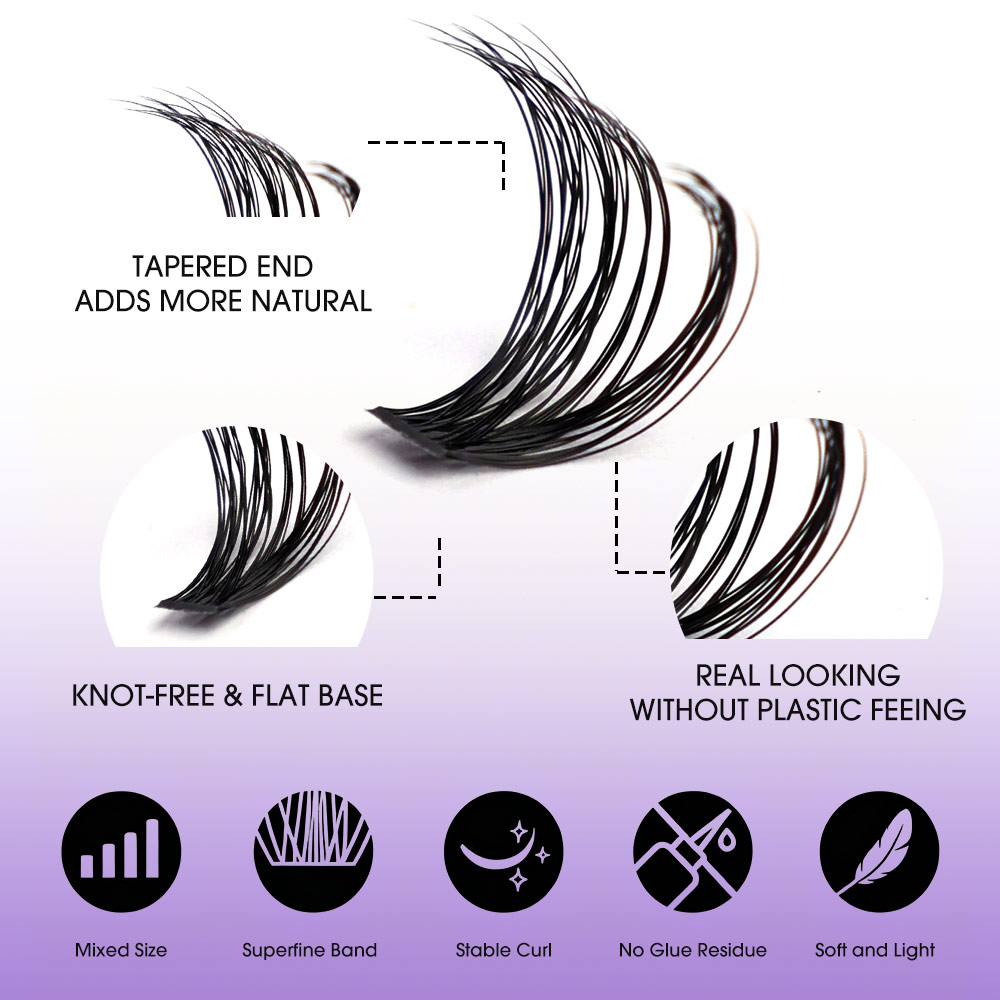 Merrdear 50D 60D DIY Cluster L - Individual Lash Tray ulasan dan harga