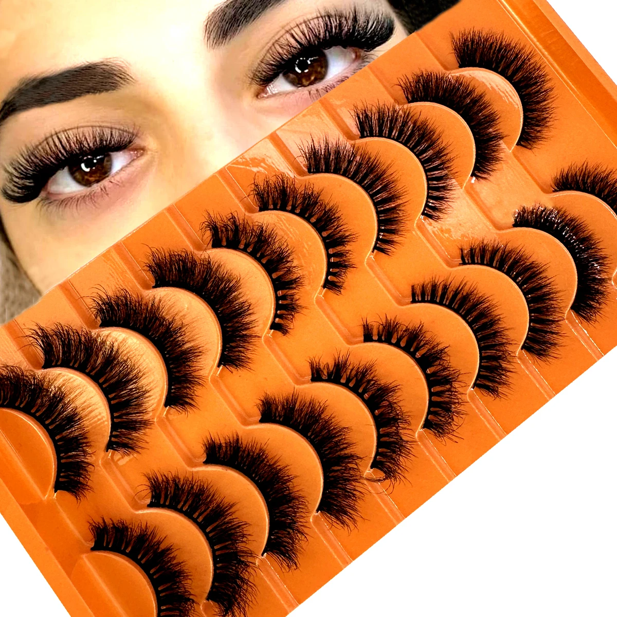 10 Pairs  Faux Mink Mix Lashes - Eyelash Extension Wispy Look ulasan dan harga