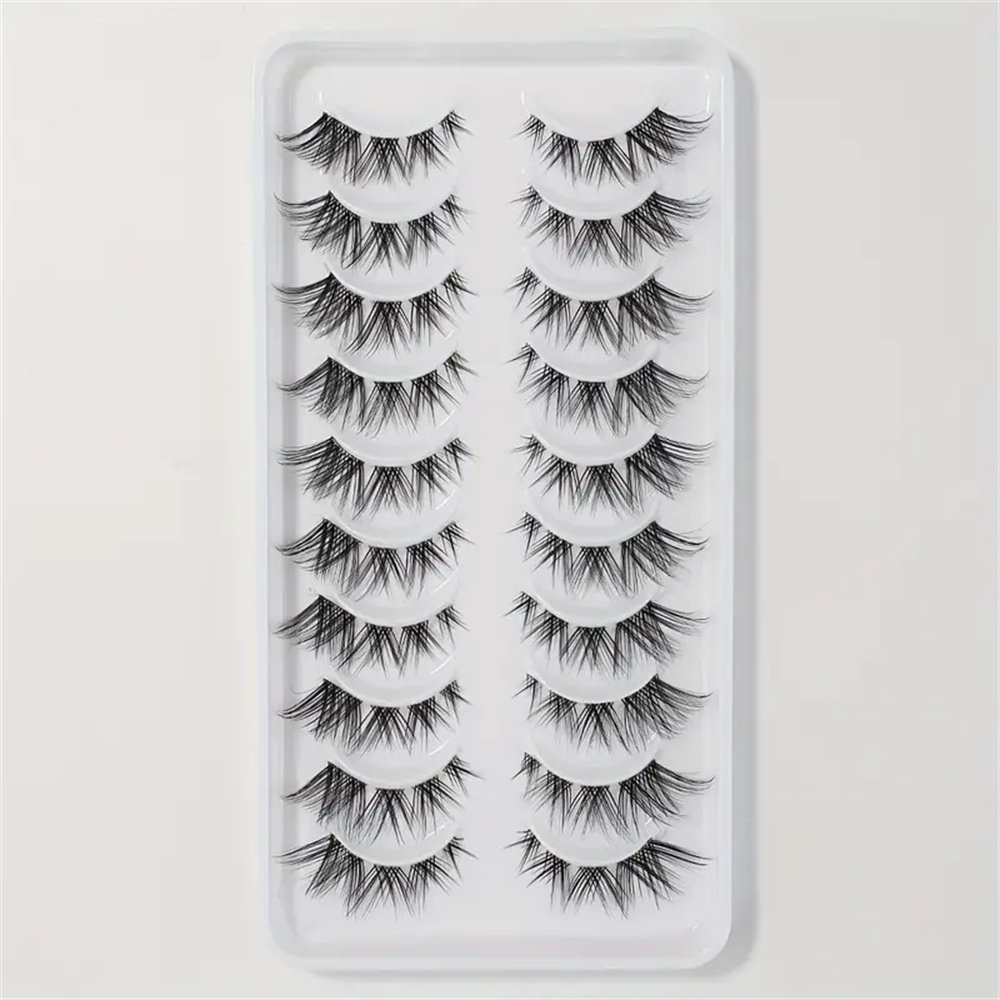 10 Pairs False Eyelashes Clust - Eyelash Extension Wispy Look ulasan dan harga