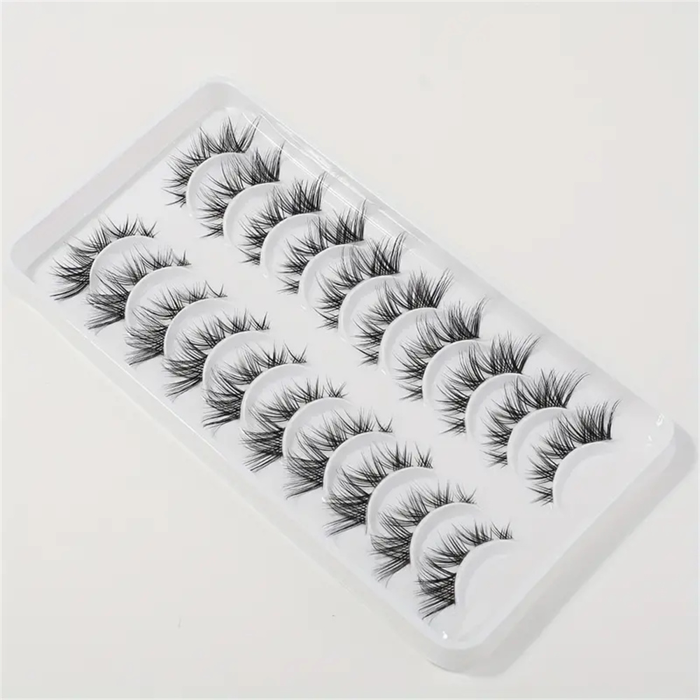 10 Pairs False Eyelashes Clust - Eyelash Extension Wispy Look ulasan dan harga