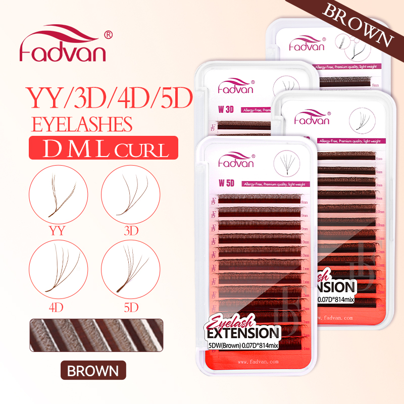 FADVAN Brown 4D/3D/5D lashes W - Eyelash Extension For Asian Eyes ulasan dan harga
