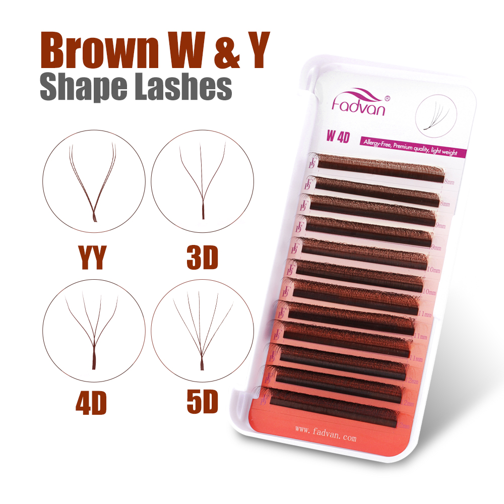 FADVAN Brown 4D/3D/5D lashes W - Eyelash Extension For Asian Eyes ulasan dan harga