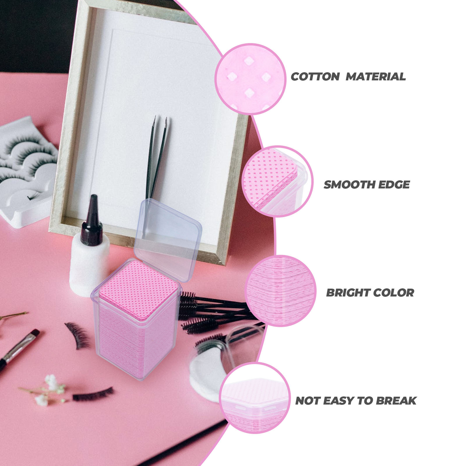600Pcs Lash Extension Cotton W - Eyelash Extension Cleaning ulasan dan harga